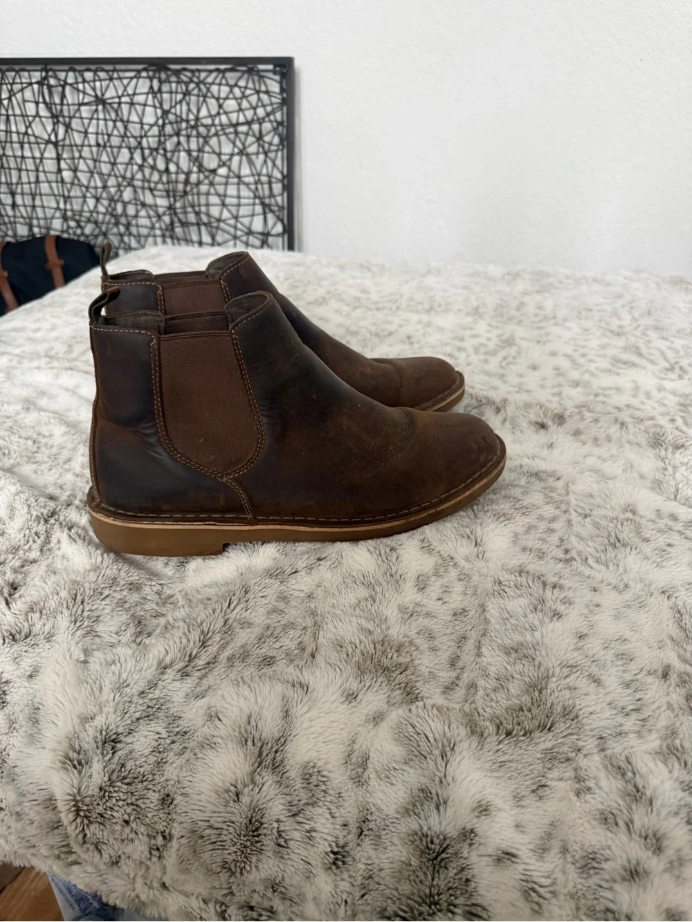 Clarks Brown Leather Chelsea Boots